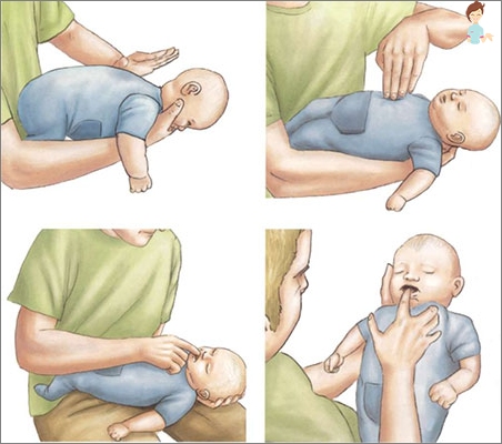 The child stifled, suffocating - the first help infants