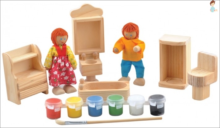 Wooden sets for coloring