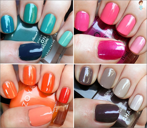 Ombre manicures a degraduje na krátké nehty