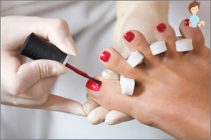 Technique of classic pedicure