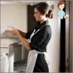 Job janitor, cleaners or maid at the hotel