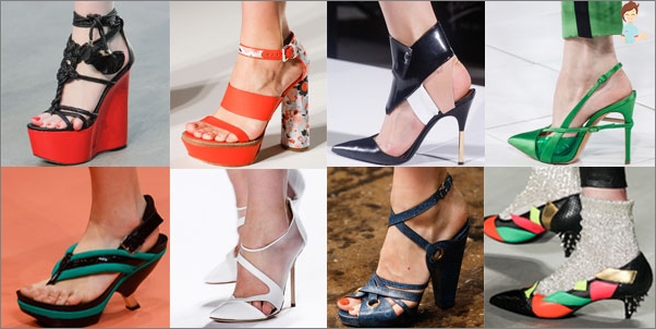 Calzado de la temporada de la temporada de la primavera-verano 2014 de moda para las mujeres