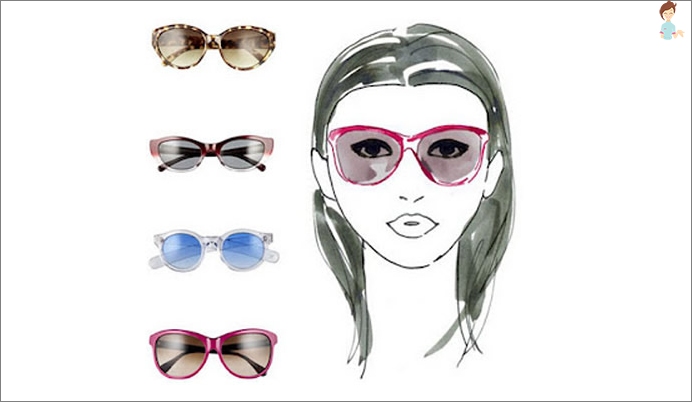 Sunglasses for heart-shaped face type