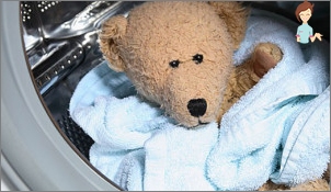 Machine washing soft toys