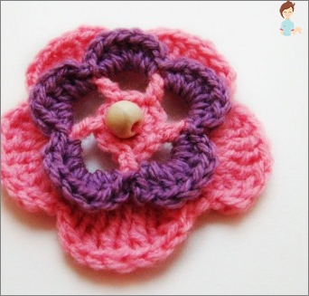 Knit crochet flowers