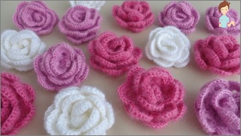 Knit crochet flowers