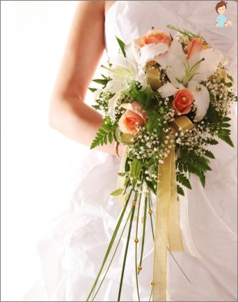 Traditional wedding bouquet in original performance