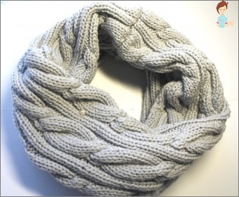Topla i udobna šal cijev: pleteni to učiniti sami