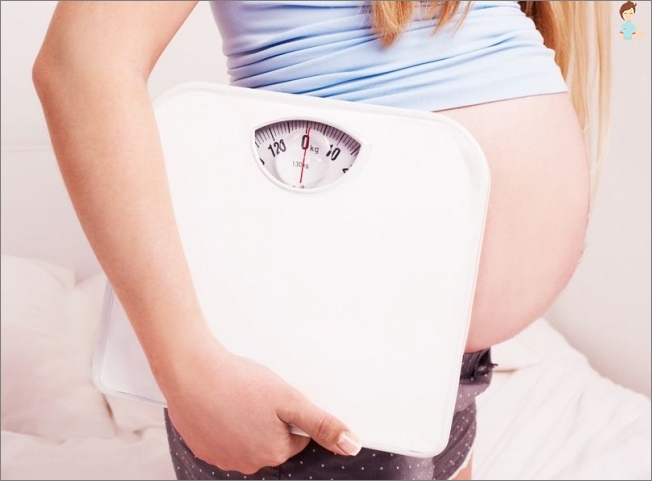 Gewichtset Tisch für Schwangerschaft
